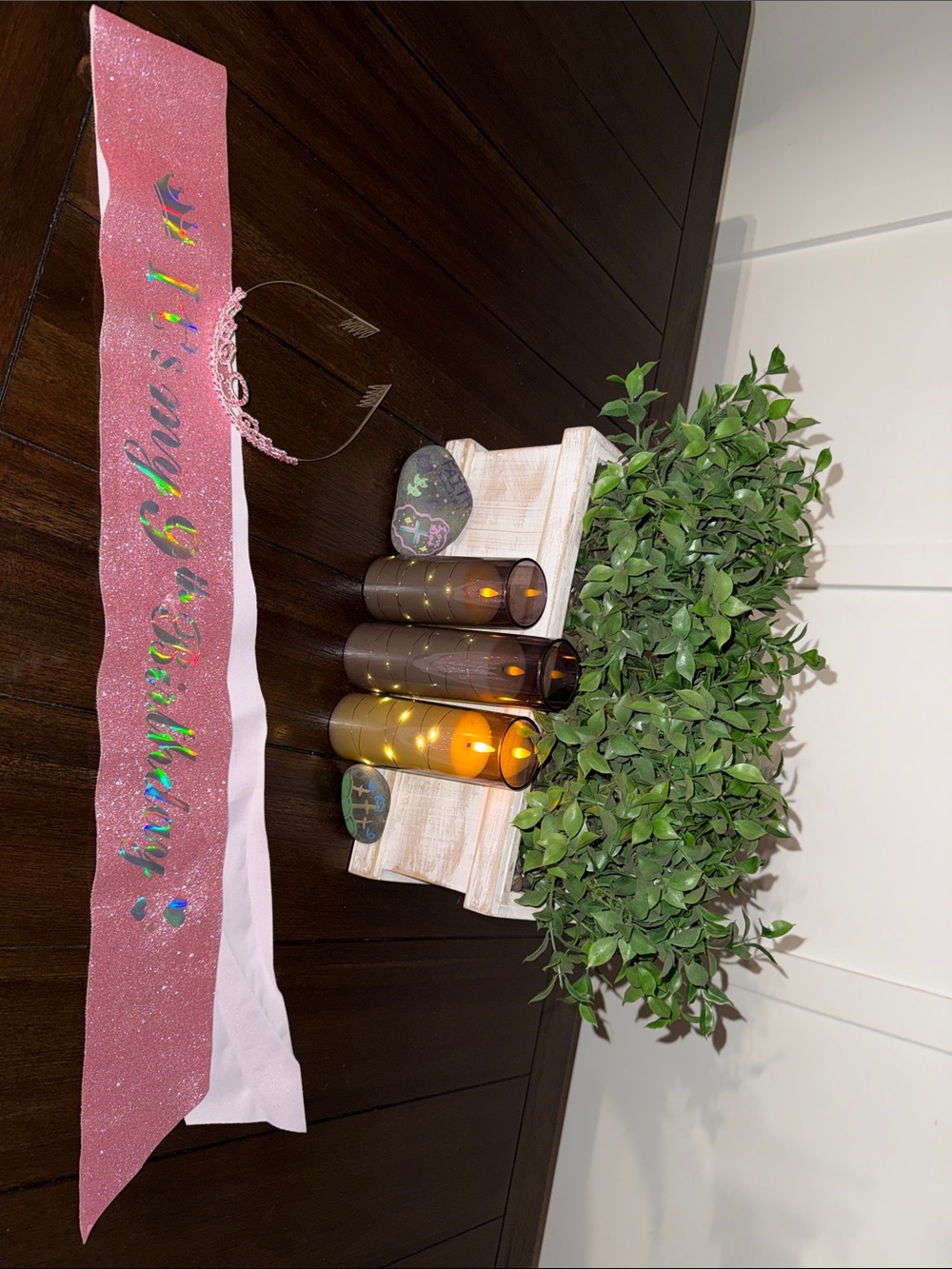 Pink Glitter 9th "Birthday Princess" Sash with Tiara